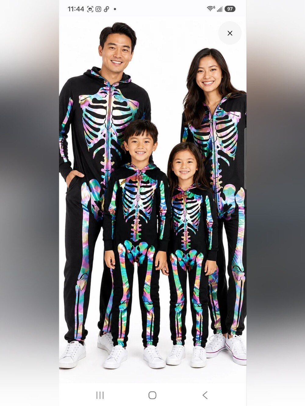 Tipsy Elves Iridescent Skeleton Costume - Picture 11 of 12